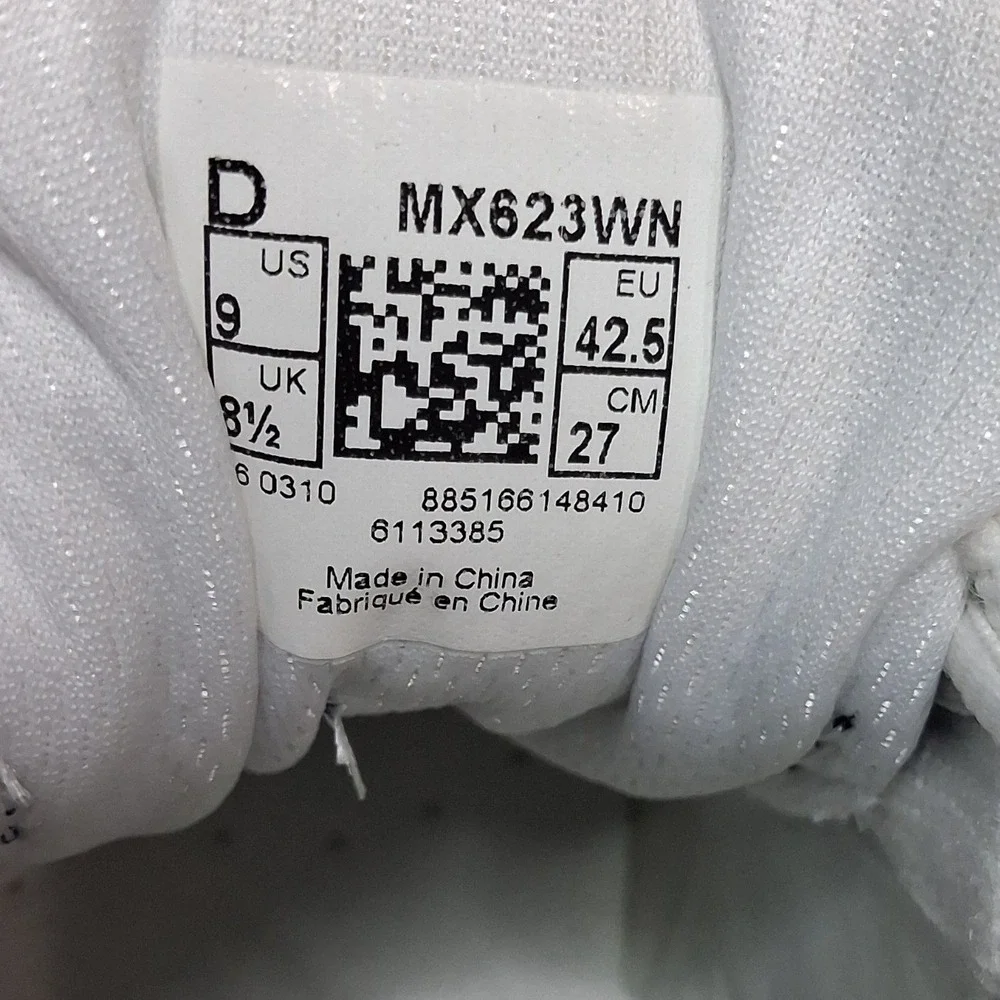 New Balance 623 Training Shoes Mens 9 White Navy Leather Dad Sneakers MX623WN